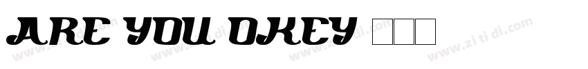 Are You Okey字体转换